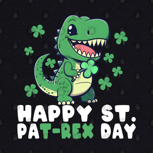 Happy St PaT-Rex Dinosaur Saint Patrick's Day For Boys Girls by Daytone